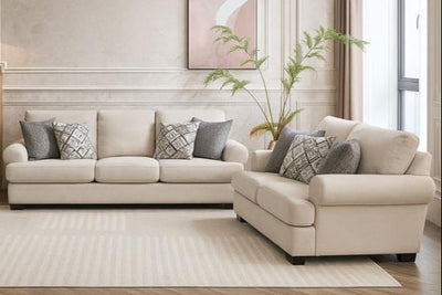 Elegant Off-White Living Room Set