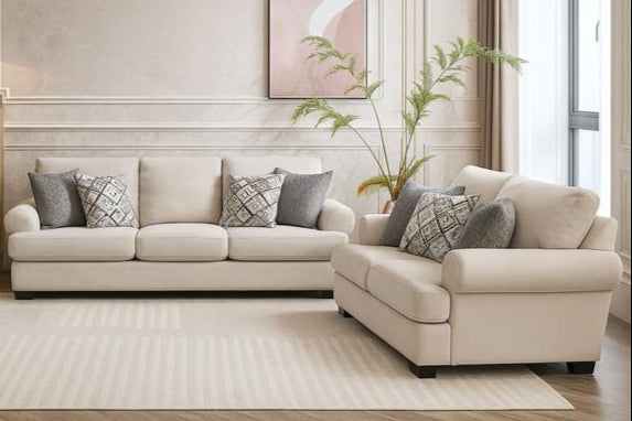 Elegant Off-White Living Room Set