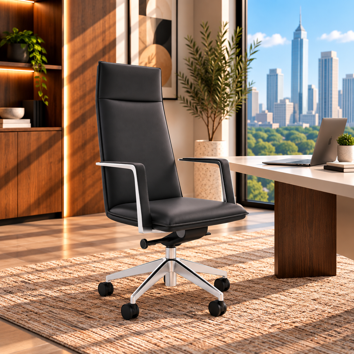 High Back Chair - Black