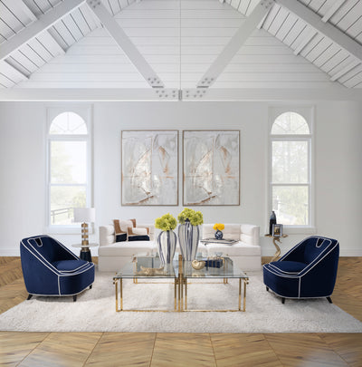 Resin, S/3 13/18/24 Striped Trays, Gray/White