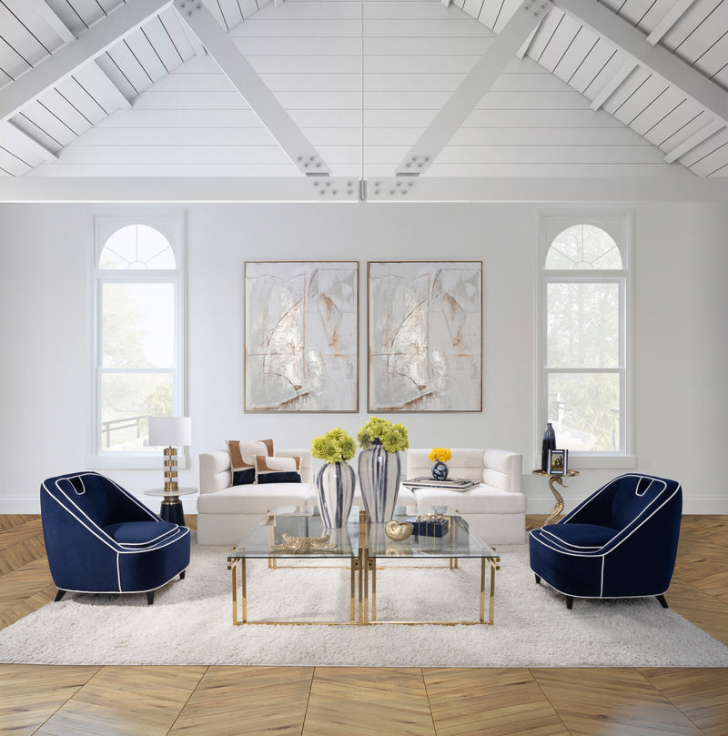 Resin, S/3 13/18/24 Striped Trays, Gray/White