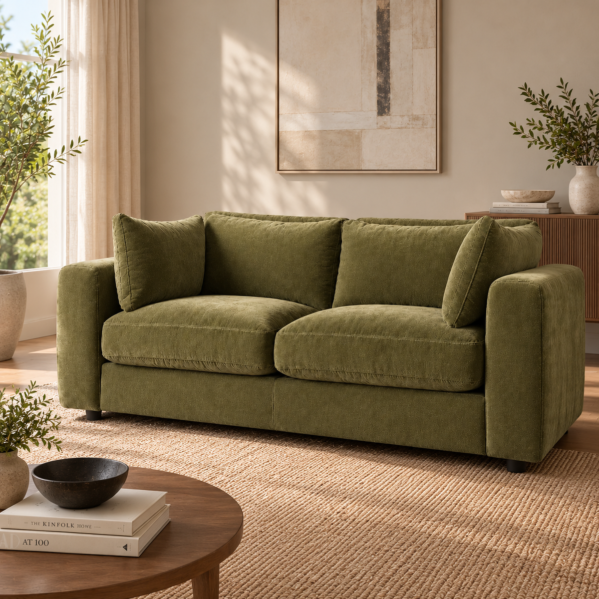 Terrona Loveseat - Olive