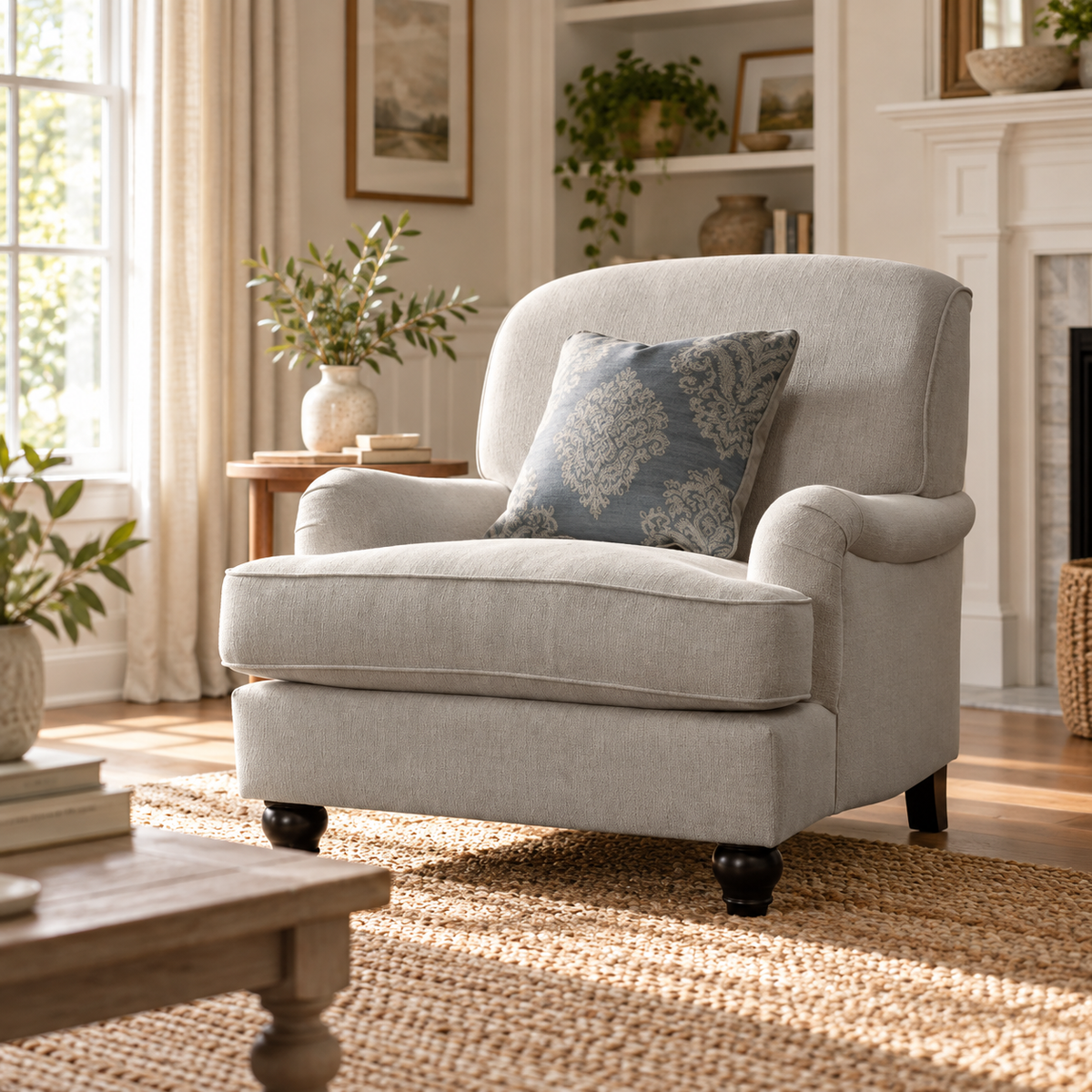 Pastel Pattern Chair - Blue