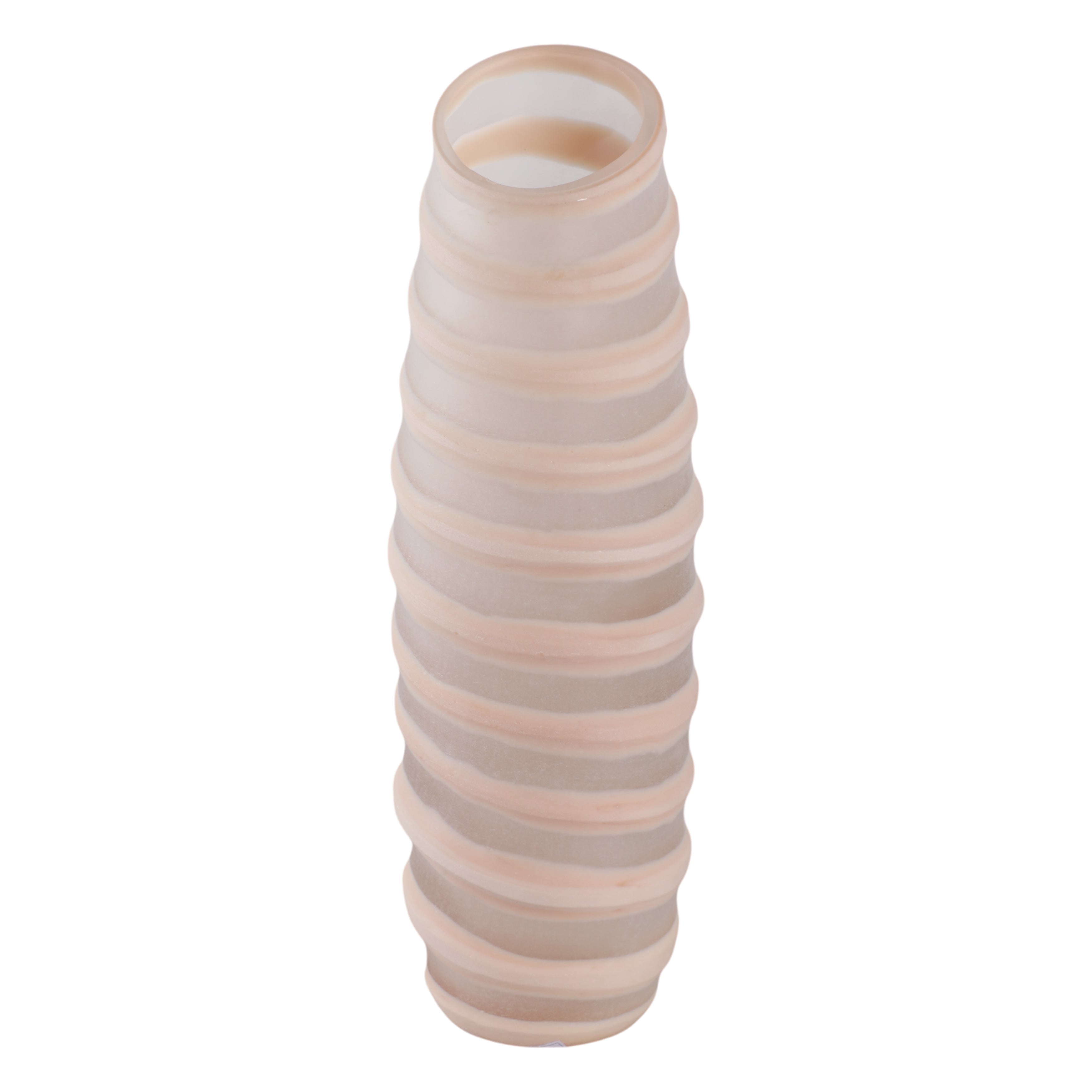وعاء زجاجي منقوش من ويستيرلي ، عاجي Westerly Carved Glass Vase, Ivory