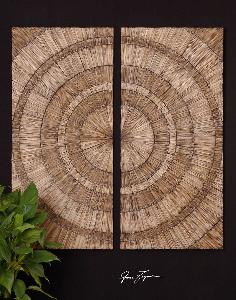 Lanciano Wood Wall Panels, S/2