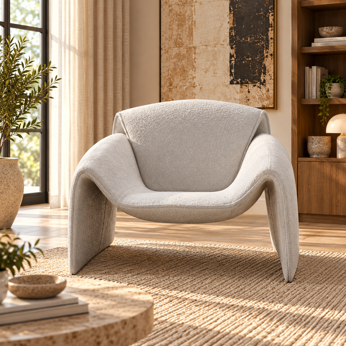 Zaya Black Chair - Light Gray