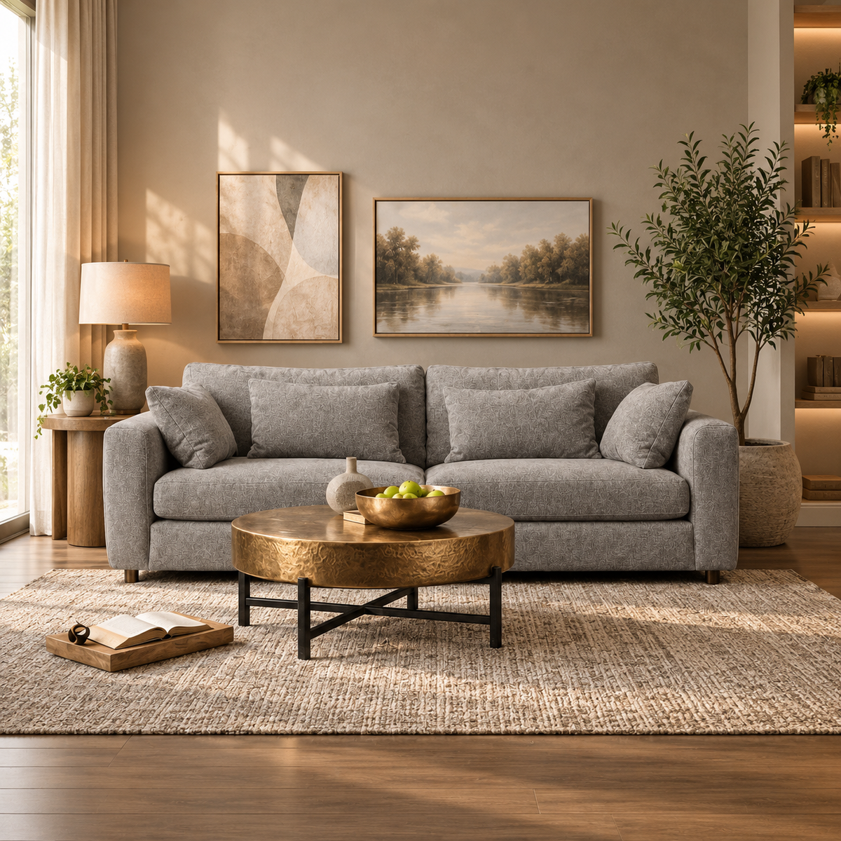 Terrona Rust XL Sofa - Gray