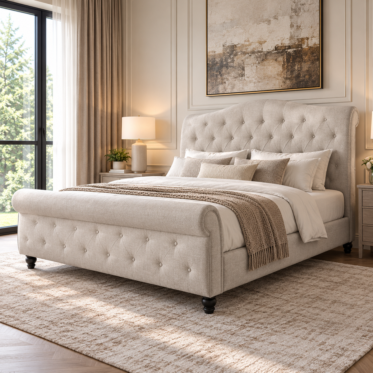 UG Beige Bed - Queen