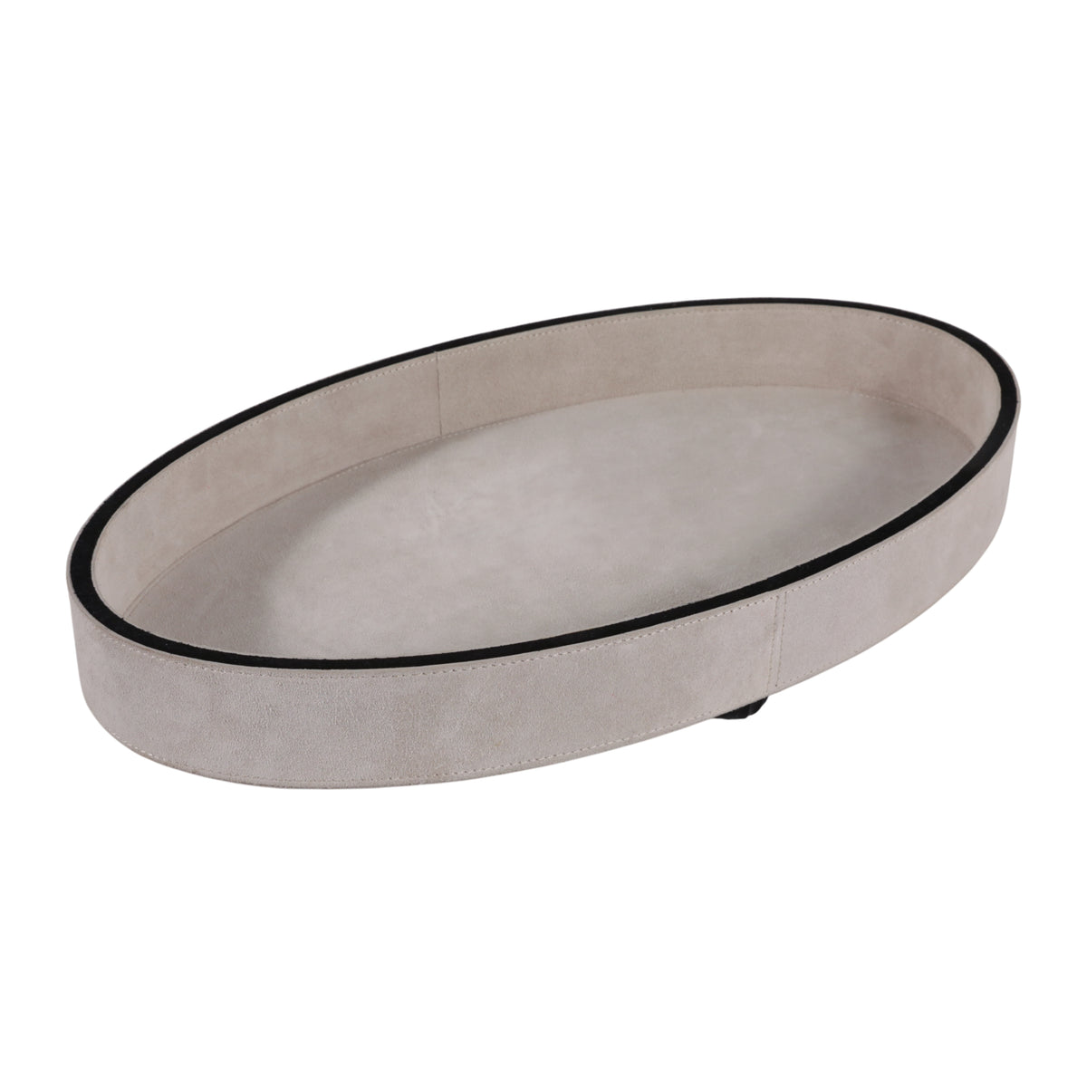 17" GRATIOT CREAM SUEDE TRAY