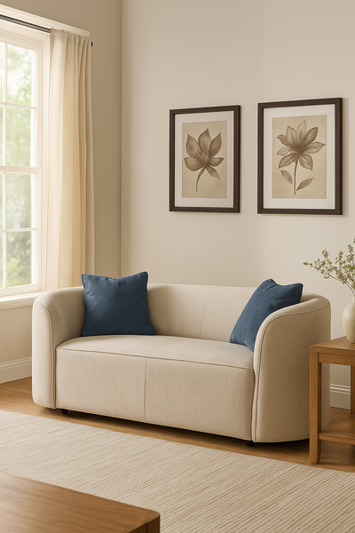 كنبة دانا بلون البيج والخردل