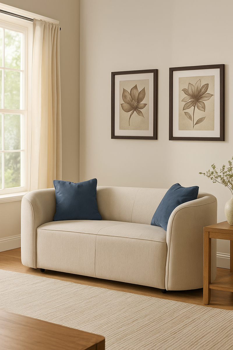 كنبة دانا بلون البيج والخردل