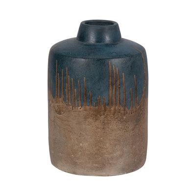 الفخار، المزهرية ثنائية اللون، أزرق/عاجي TERRACOTTA, 2-TONE VASE, BLUE/IVORY