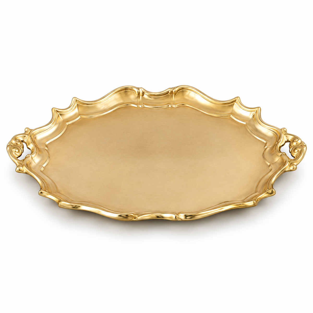 Gold Woven Decorative Tray Large