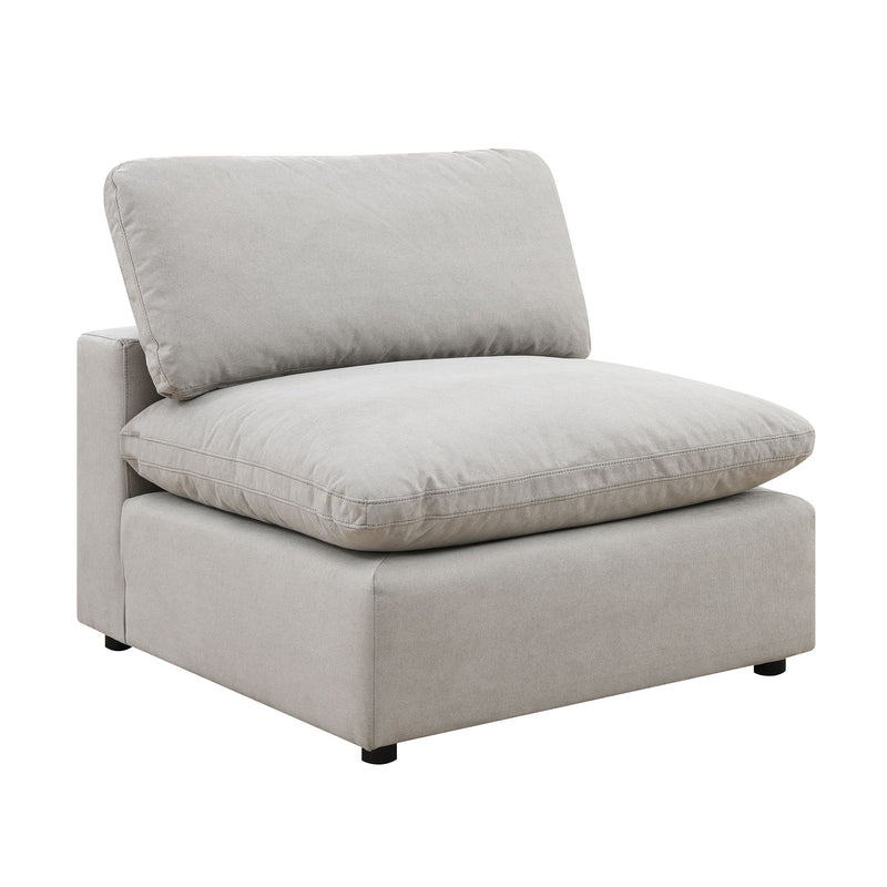 Cloud 9 Light Grey Armless Chair
