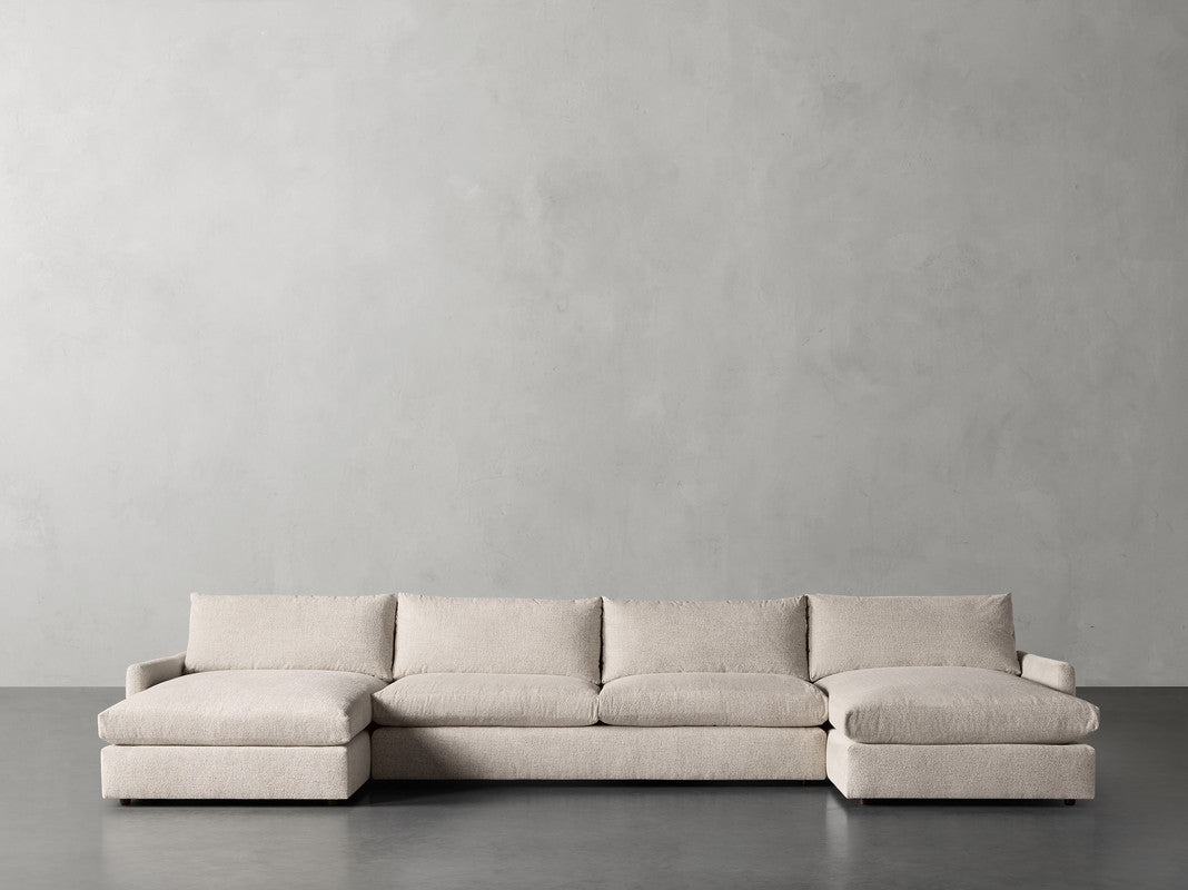 Royal | Retro Cozy U-Shape Chanel Sofa - 350x160x160x80x85 cm