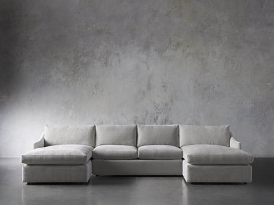 Royal | Retro Cozy U-Shape Chanel Sofa - 350x160x160x80x85 cm
