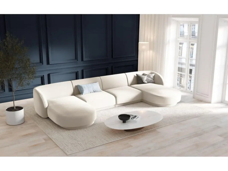 Royal | Plush Royal U-Shape Velvet Sofa - 350x170x170x80x85 cm