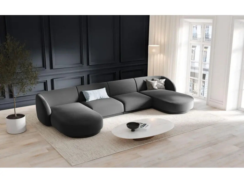 Royal | Plush Royal U-Shape Velvet Sofa - 350x170x170x80x85 cm