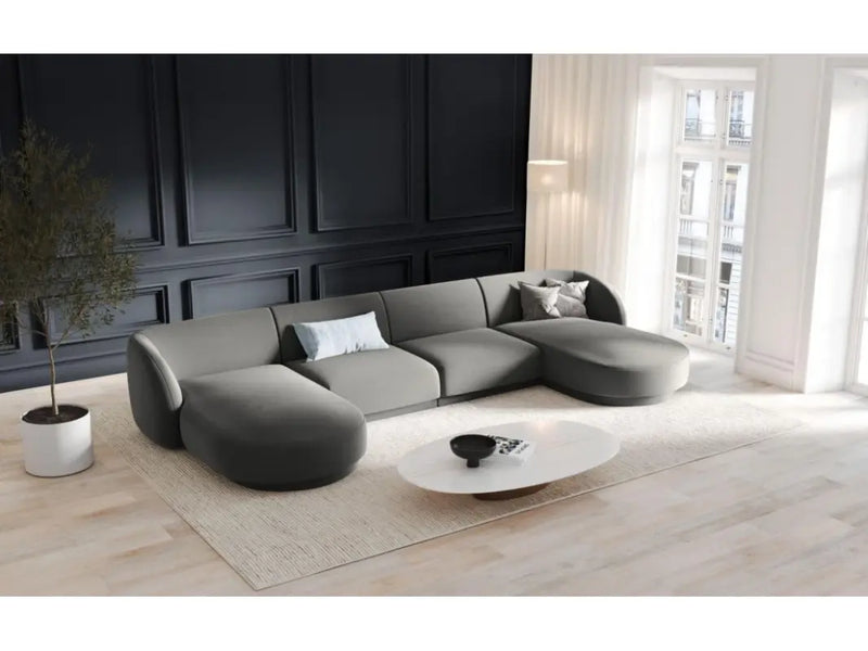 Royal | Plush Royal U-Shape Velvet Sofa - 350x170x170x80x85 cm