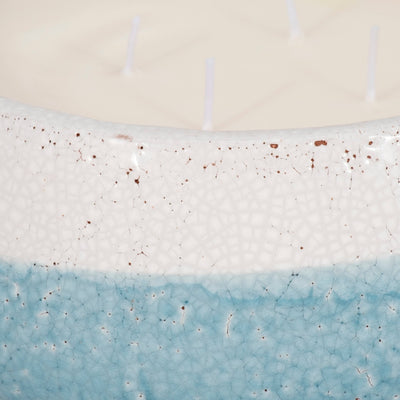 10" 35 Oz Moco Bamboo Bowl Candle, Light Blue - Al Rugaib Furniture