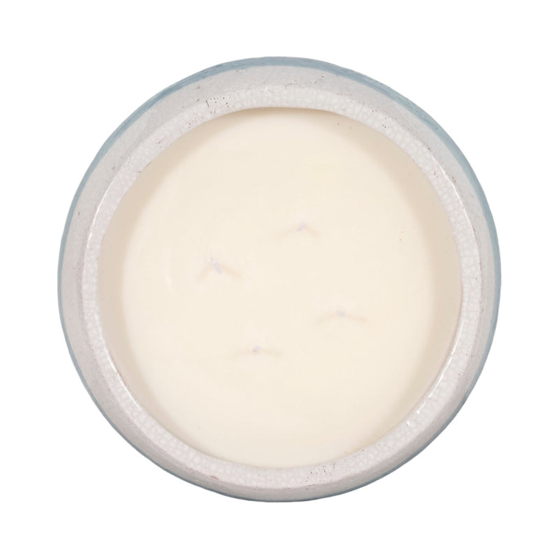 10" 35 Oz Moco Bamboo Bowl Candle, Light Blue - Al Rugaib Furniture