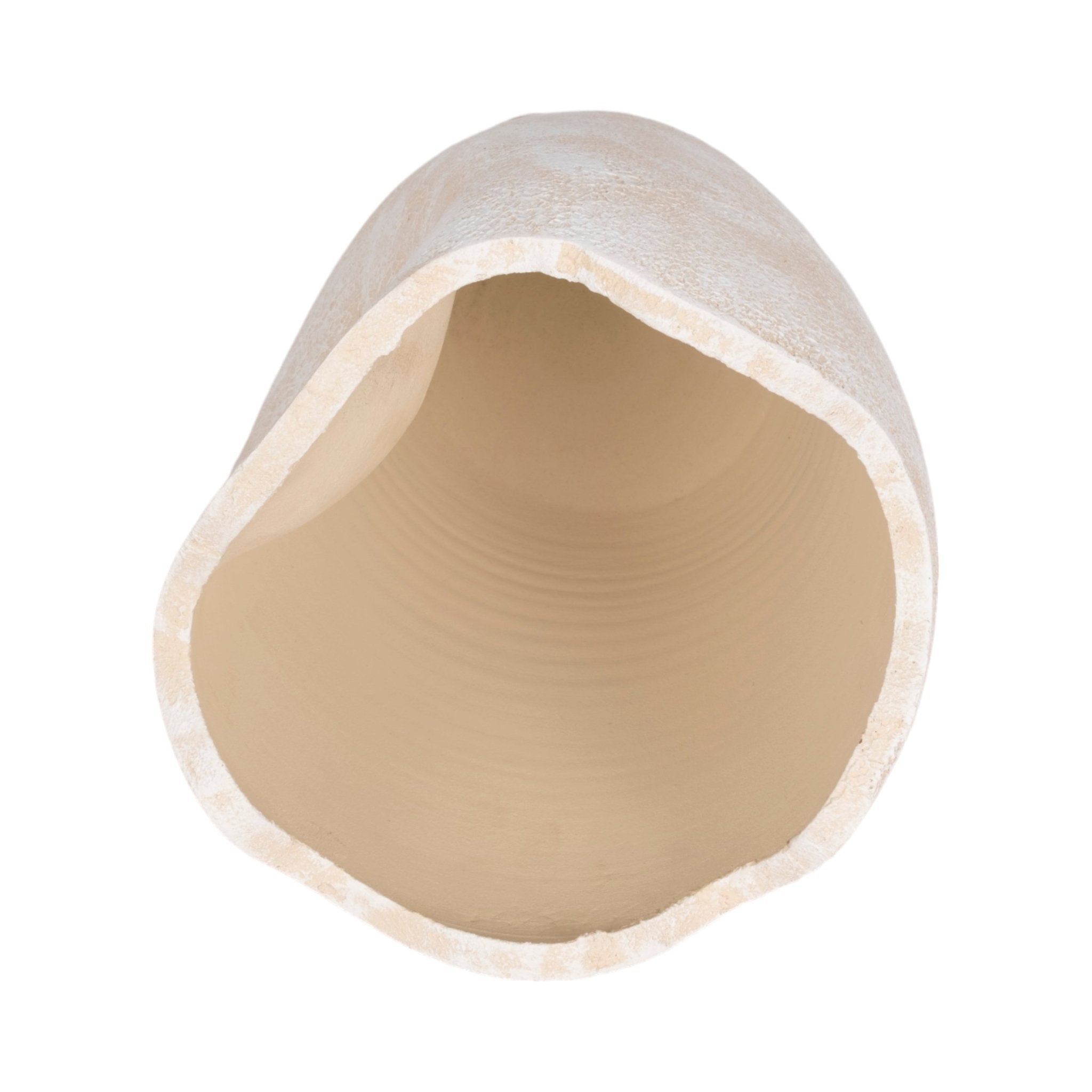 10" ABSTRACT TEXTURED TERRACOTTA VASE, IVORY Vases and Jars| Sagebrook Home