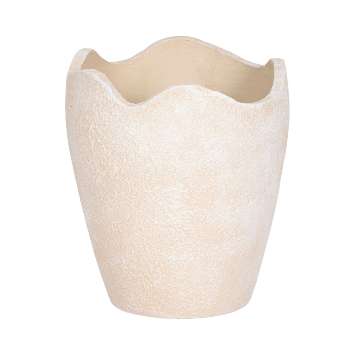 10" ABSTRACT TEXTURED TERRACOTTA VASE, IVORY Vases and Jars| Sagebrook Home