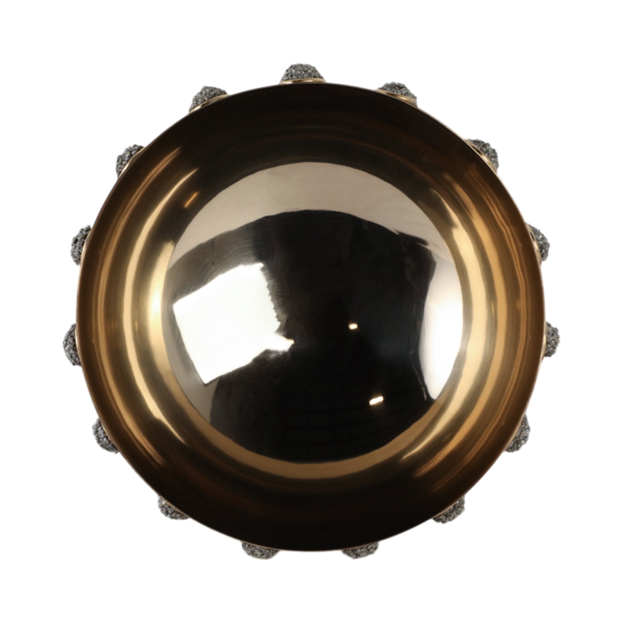 10" Adalyn Pyrite Stone And Steel Bowl Table Decors| Sagebrook Home