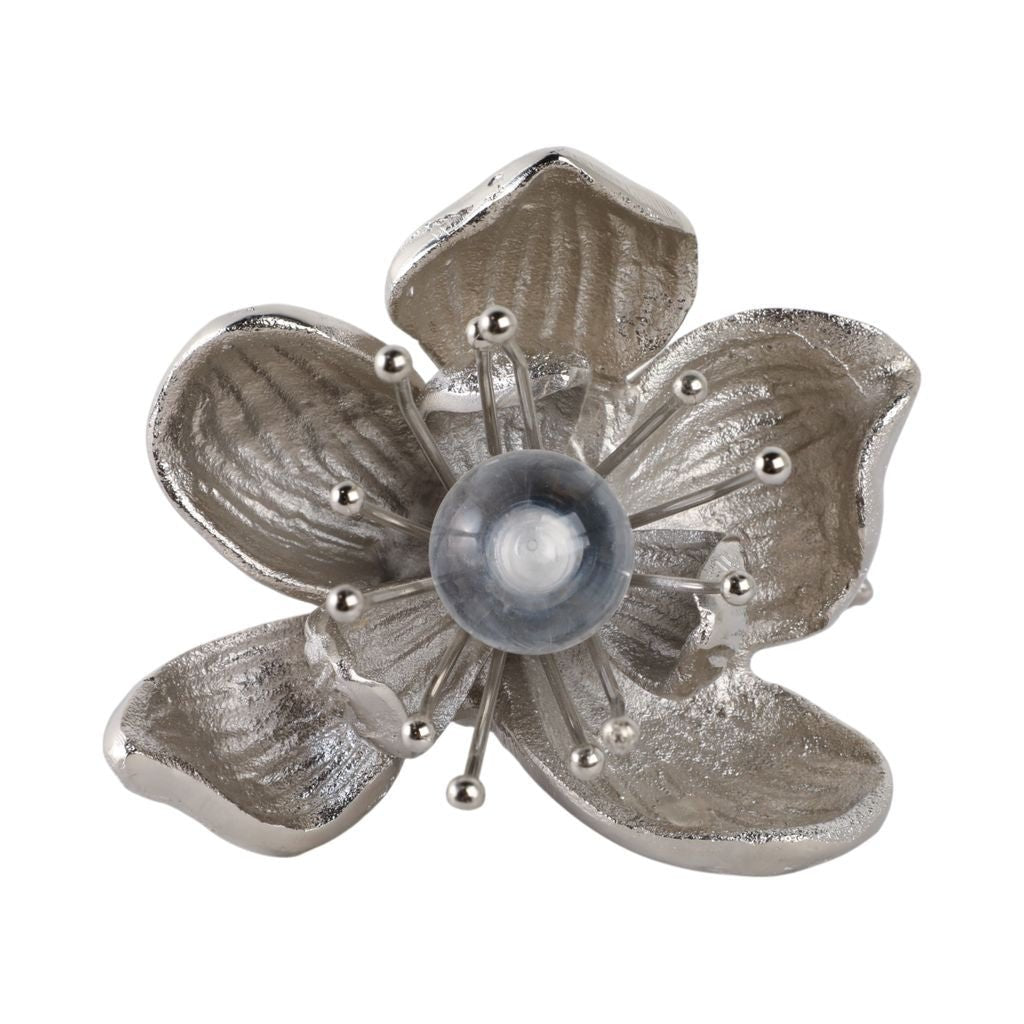 10" ADDIE METAL FLOWERS, SILVER Table Decors| Sagebrook Home