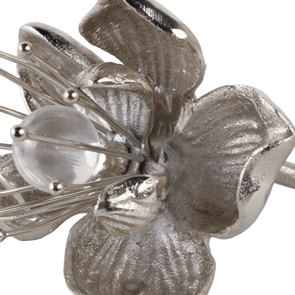 10" ADDIE METAL FLOWERS, SILVER Table Decors| Sagebrook Home