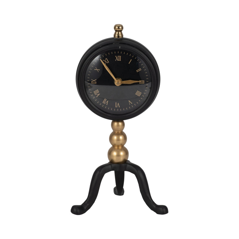 10" Addison Gold And Black Desk Clock - Al Rugaib Furniture
