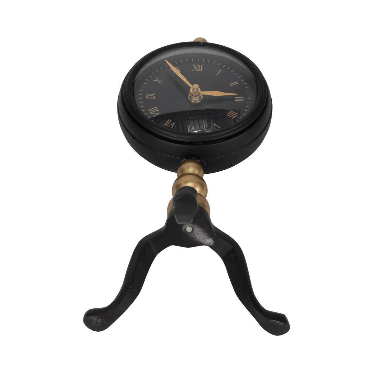 10" Addison Gold And Black Desk Clock Table Decors| Sagebrook Home