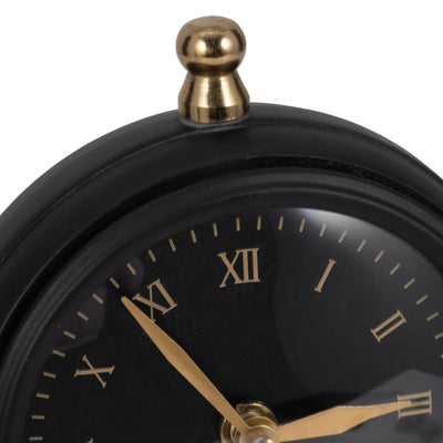 10" Addison Gold And Black Desk Clock - Al Rugaib Furniture