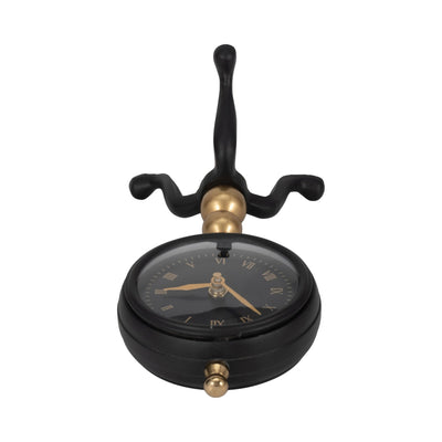 10" Addison Gold And Black Desk Clock - Al Rugaib Furniture