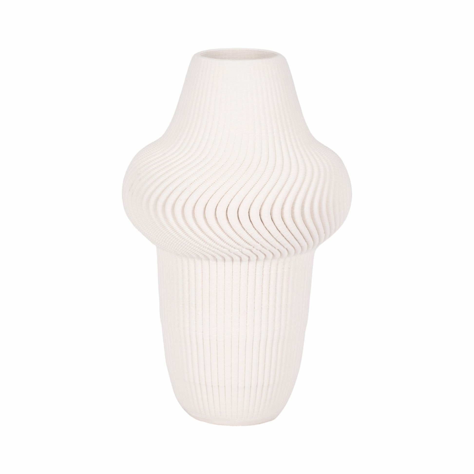 10" ANTILLES 3D PRINTED VASE, IVORY/BEIGE Vases and Jars| Sagebrook Home