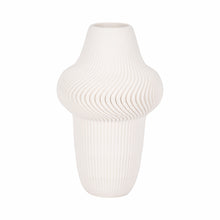 10" ANTILLES 3D PRINTED VASE, IVORY/BEIGE