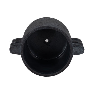 10" Arch Handle Planter, Black - Al Rugaib Furniture