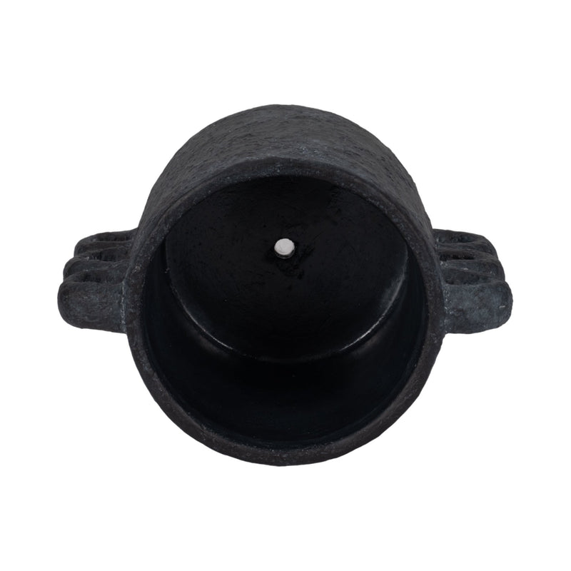 10" Arch Handle Planter, Black - Al Rugaib Furniture