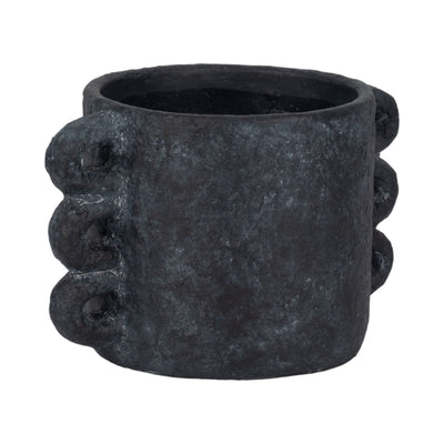 10" Arch Handle Planter, Black - Al Rugaib Furniture
