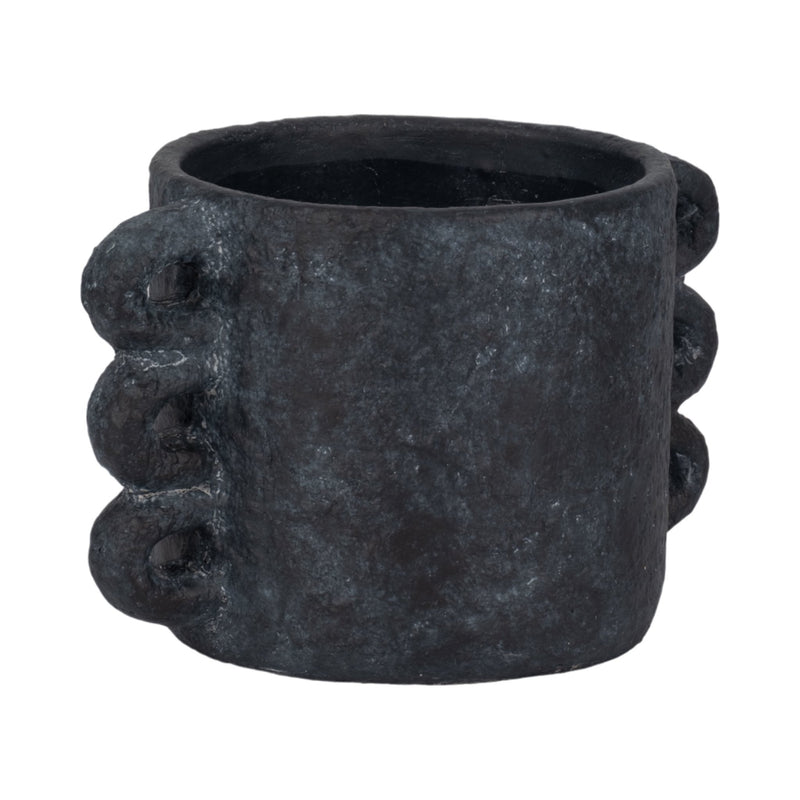 10" Arch Handle Planter, Black - Al Rugaib Furniture