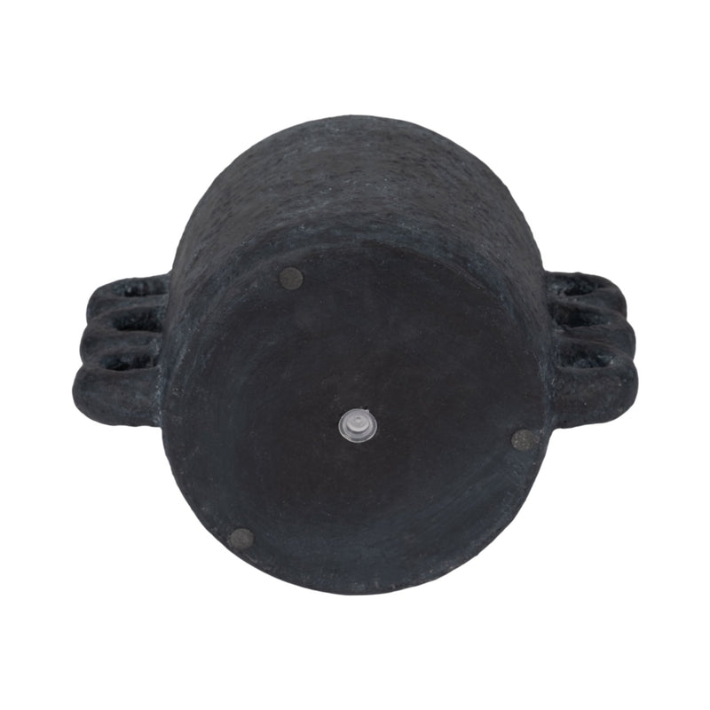 10" Arch Handle Planter, Black - Al Rugaib Furniture