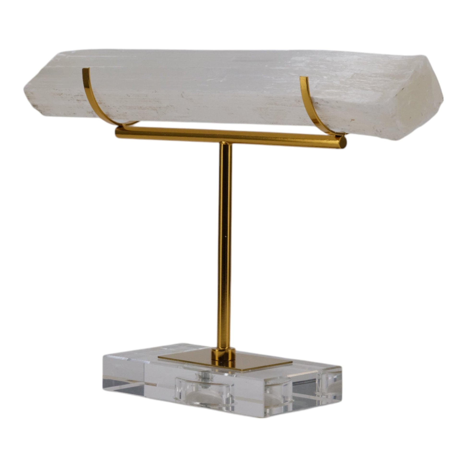 10" Artemis Small Selenite Stone Log Statuary Table Decors| Sagebrook Home