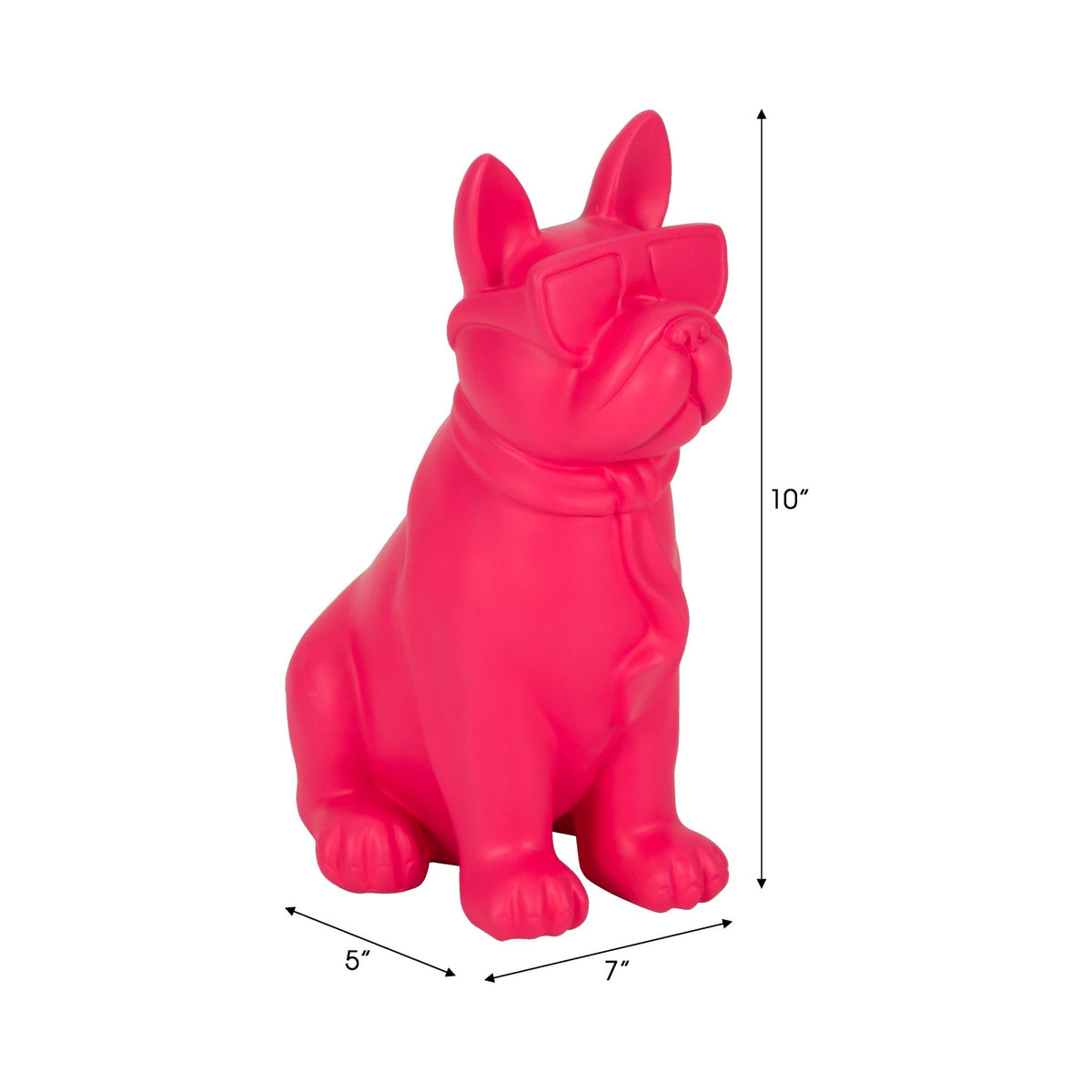 10" Cool Shades Boston Terrier, Pink Table Decors| Sagebrook Home