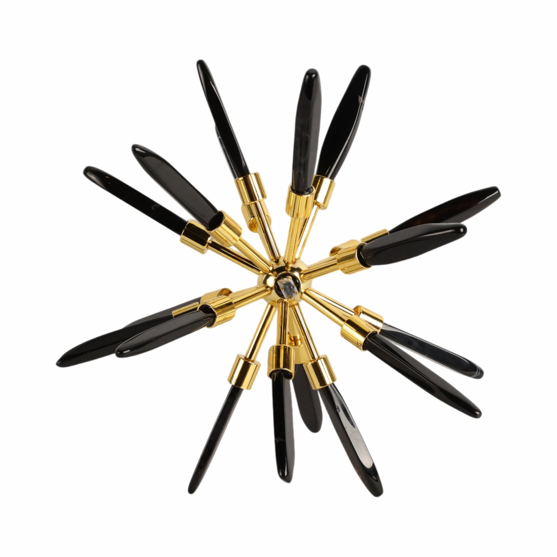 10" Fiona Large Black Stone Starburst Statuary Kd Table Decors| Sagebrook Home