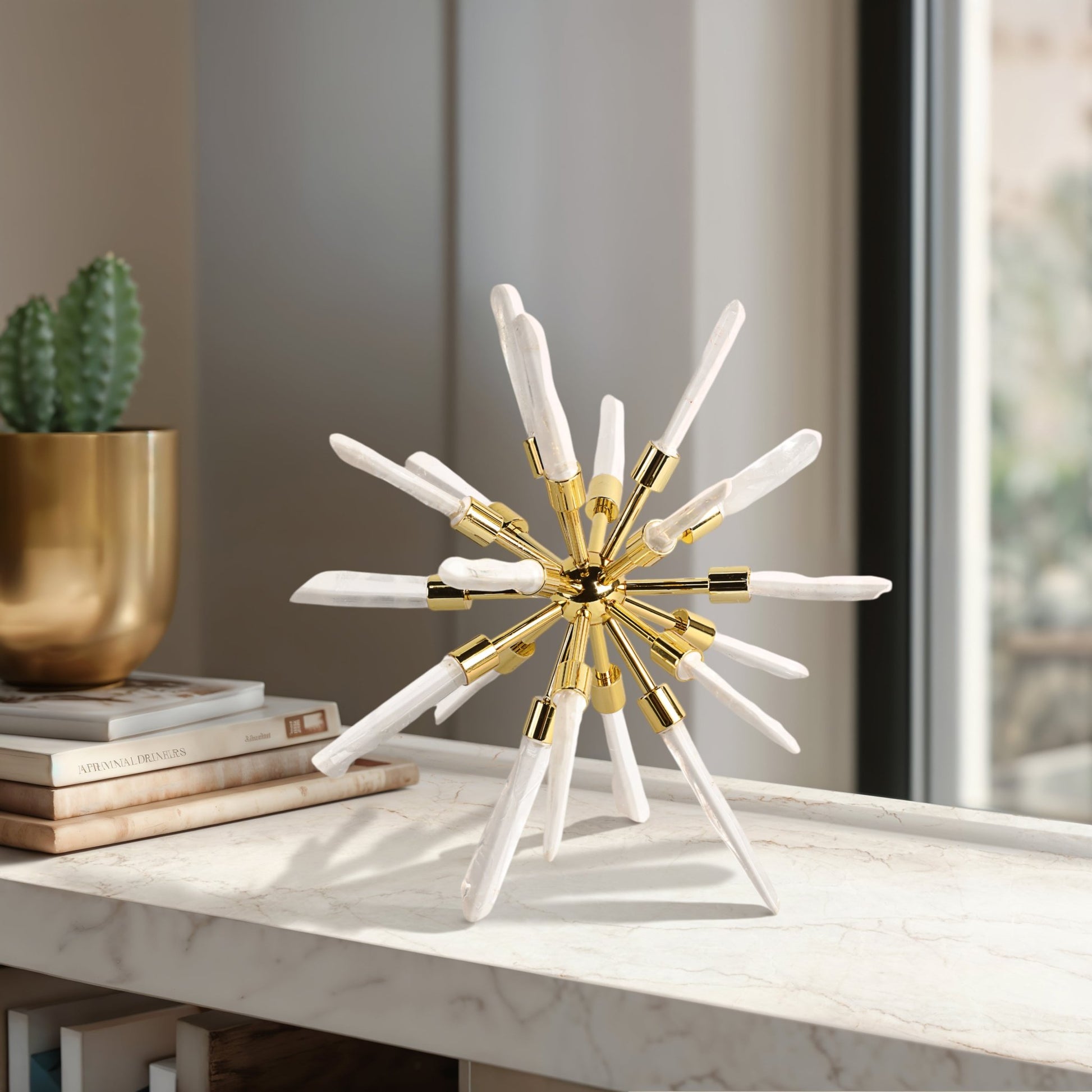 10" Fiona Large Crystal Starburst Statuary Kd Table Decors| Sagebrook Home