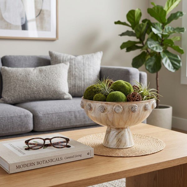 10" Frances Quartz Crystal And Steel Bowl Table Decors| Sagebrook Home