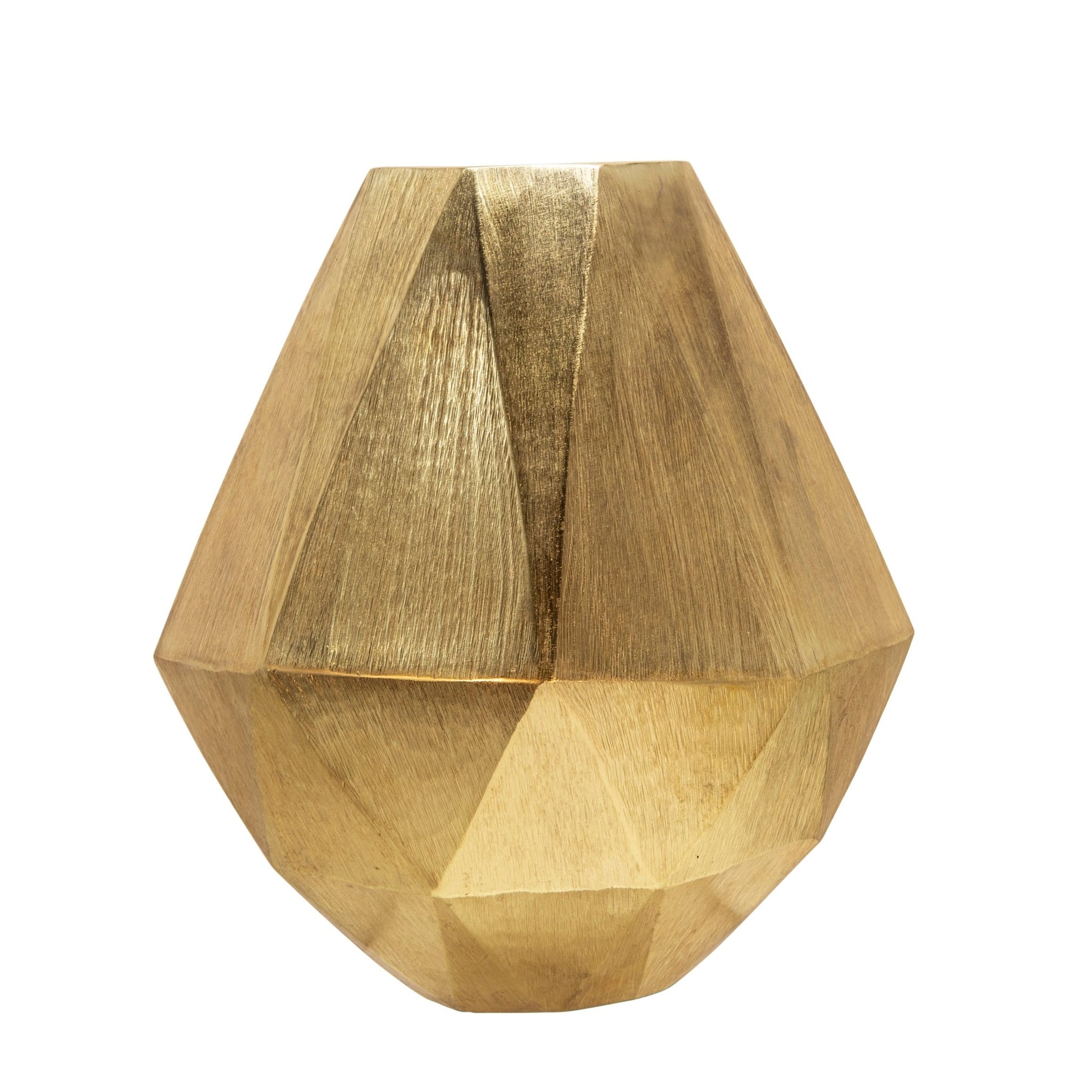 10" GEOMETRIC DECO VASE, GOLD Vases and Jars| Sagebrook Home