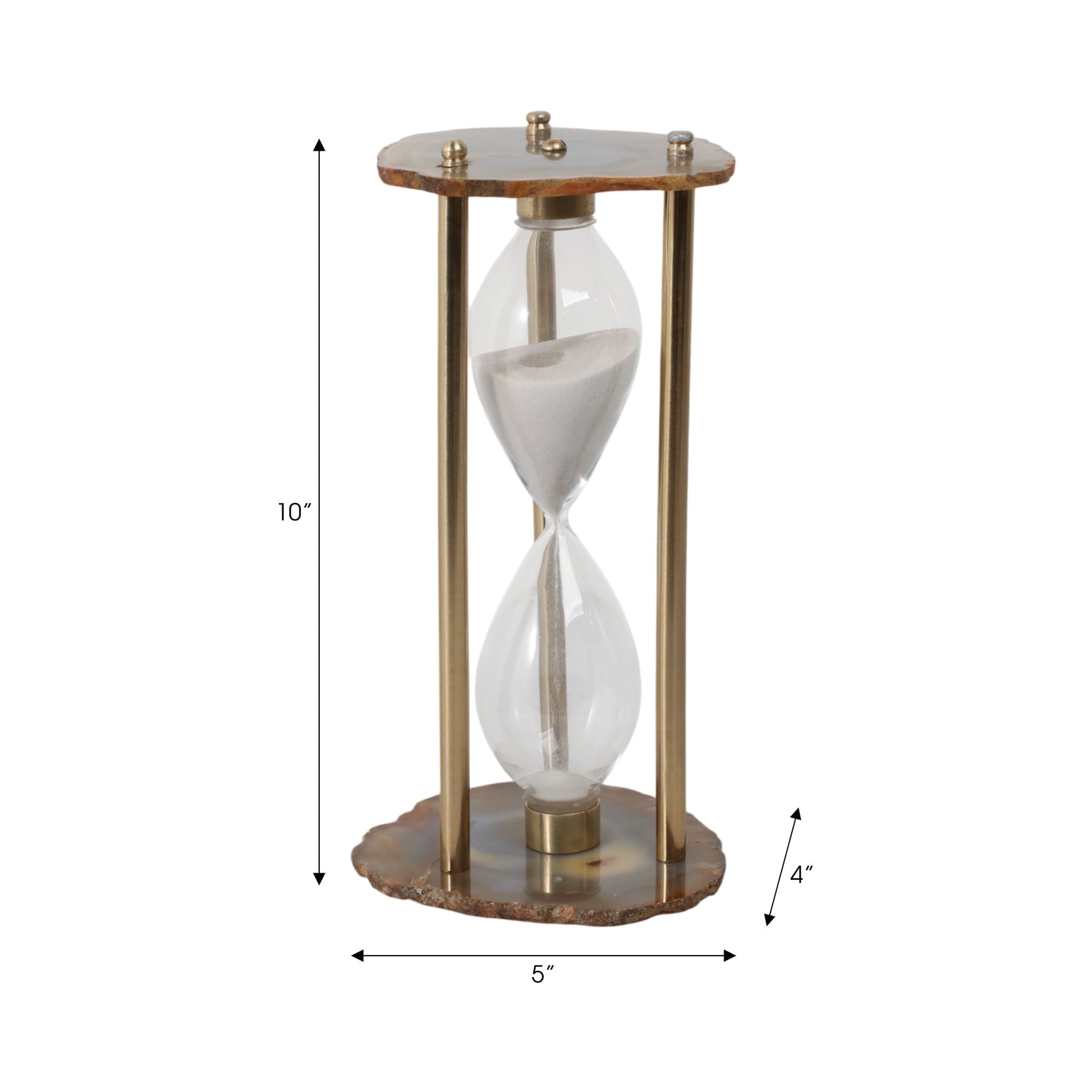 10" Jenkins Agate Hourglass Table Decors| Sagebrook Home