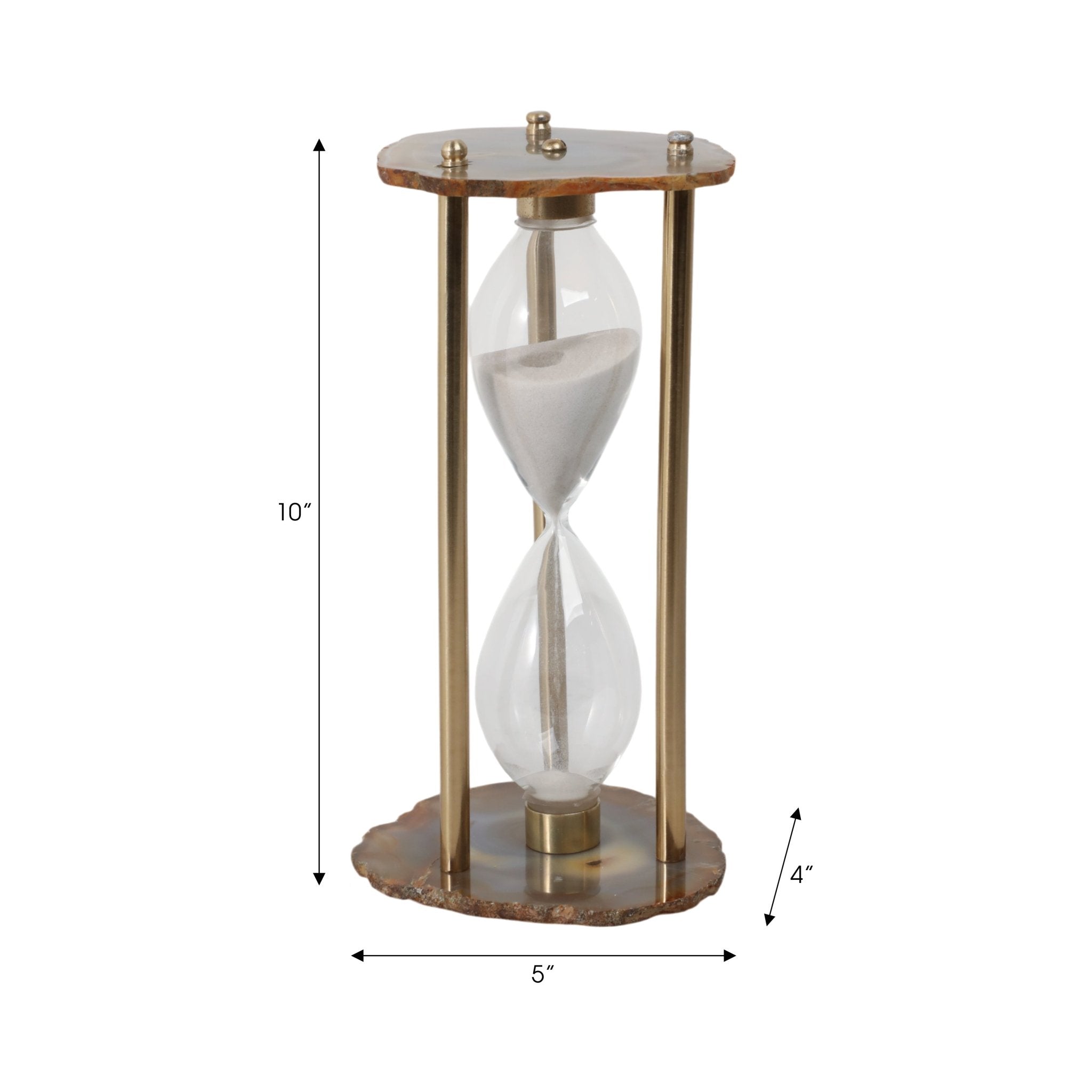 10" Jenkins Agate Hourglass Table Decors| Sagebrook Home
