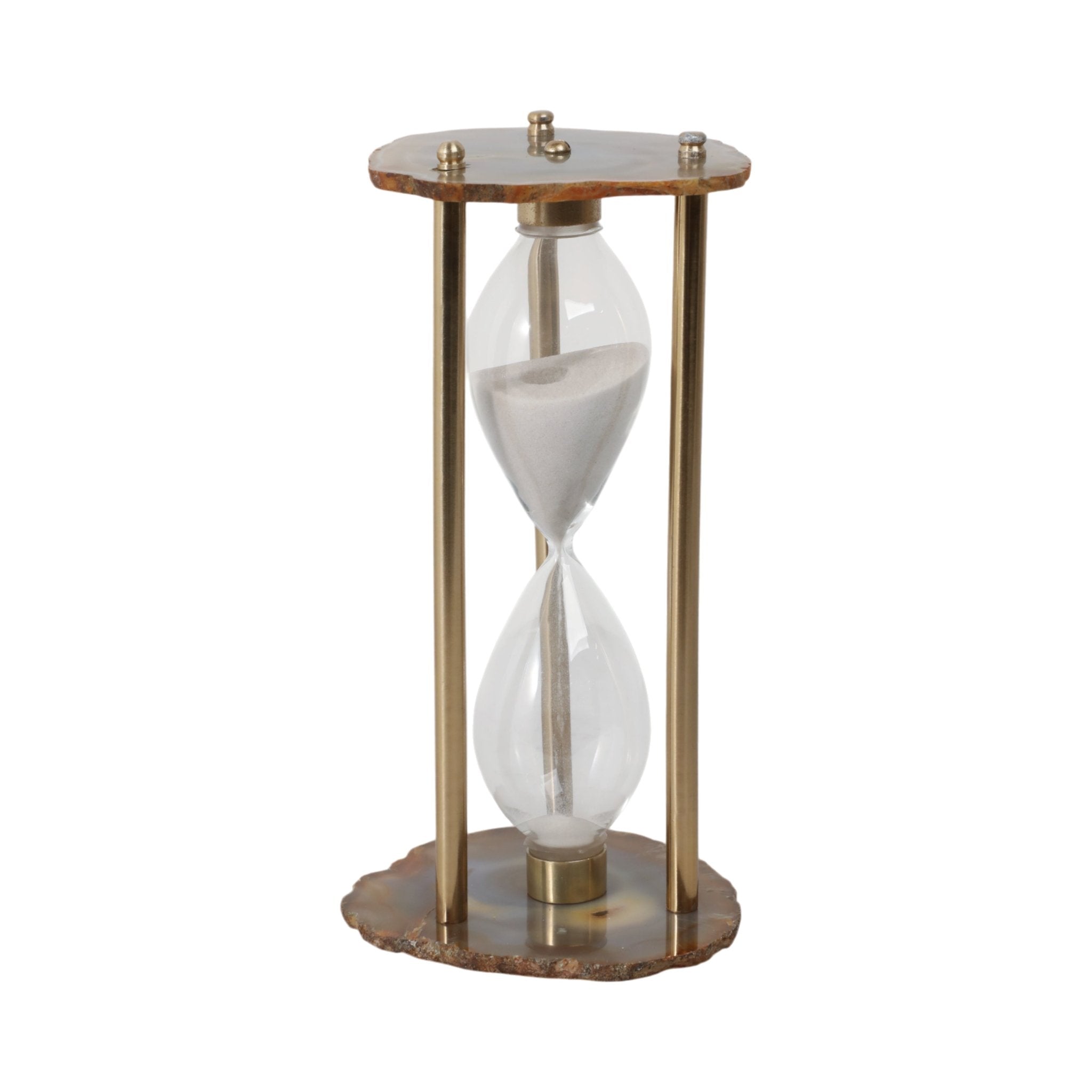 10" Jenkins Agate Hourglass Table Decors| Sagebrook Home